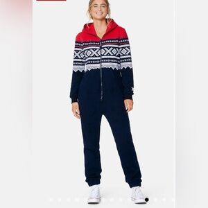 OnePiece of Norway Onsie Jumper w/ Hood, Unisex, Marius Navy. Size L